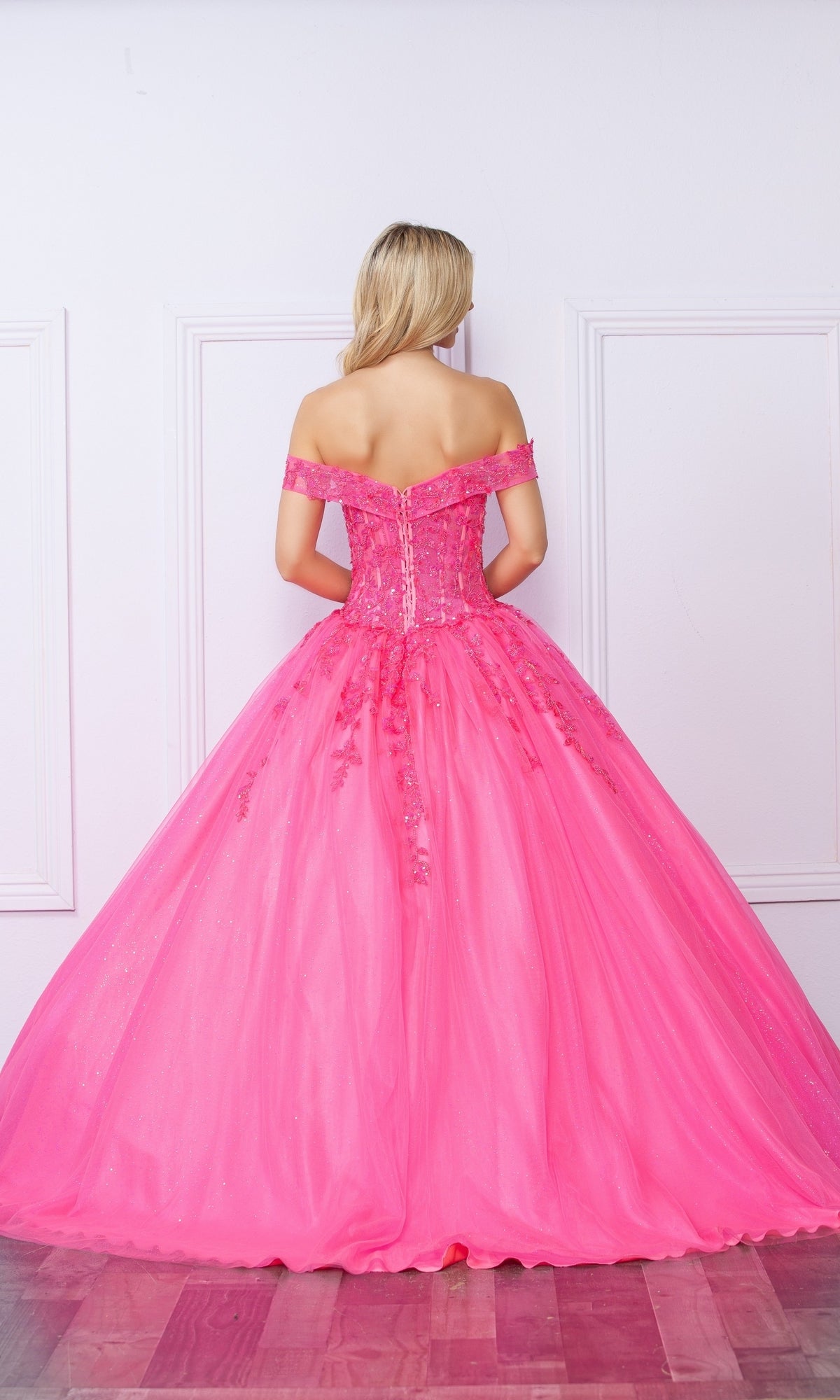 Elegante vestido de fiesta largo H1349 con hombros descubiertos