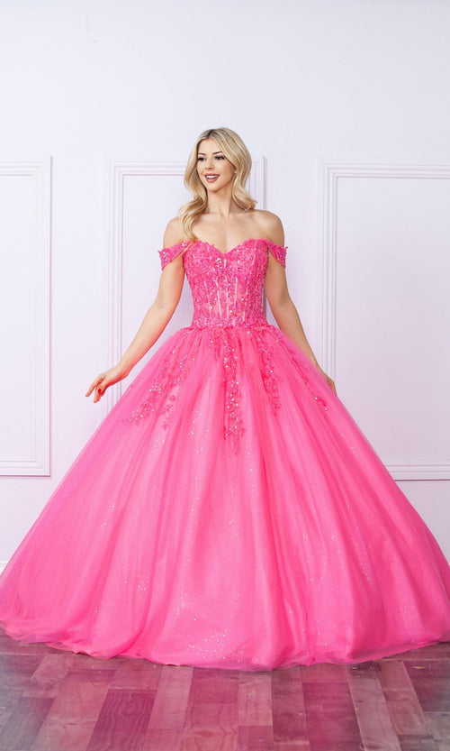 Elegante vestido de fiesta largo H1349 con hombros descubiertos