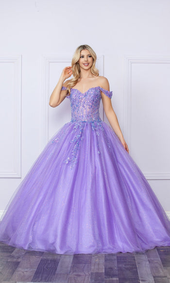 Elegante vestido de fiesta largo H1349 con hombros descubiertos