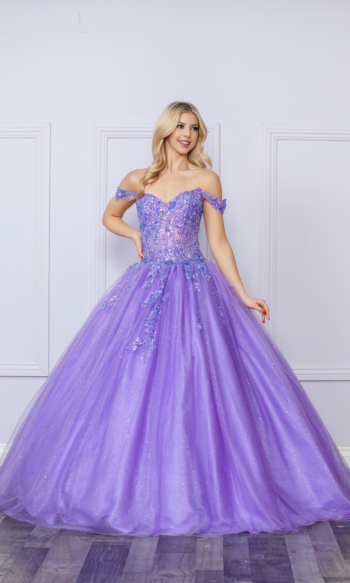 Elegante vestido de fiesta largo H1349 con hombros descubiertos