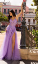 Elegante vestido de fiesta largo con corsé transparente de Nox Anabel H1350
