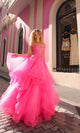 Vestido de fiesta largo con capas y cordones – H1351