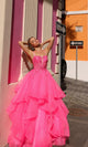 Vestido de fiesta largo con capas y cordones – H1351
