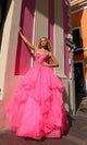 Vestido de fiesta largo con capas y cordones – H1351