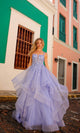 Vestido de fiesta largo con capas y cordones – H1351