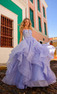 Vestido de fiesta largo con capas y cordones – H1351