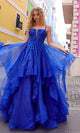 Vestido de fiesta largo con capas y cordones – H1351