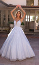 Nox Anabel H1357: Chic Long Corset Glitter Prom Ball Gown
