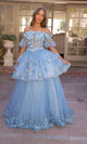 Elegante vestido de fiesta formal con falda desmontable H1360