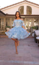 Elegante vestido de fiesta formal con falda desmontable H1360