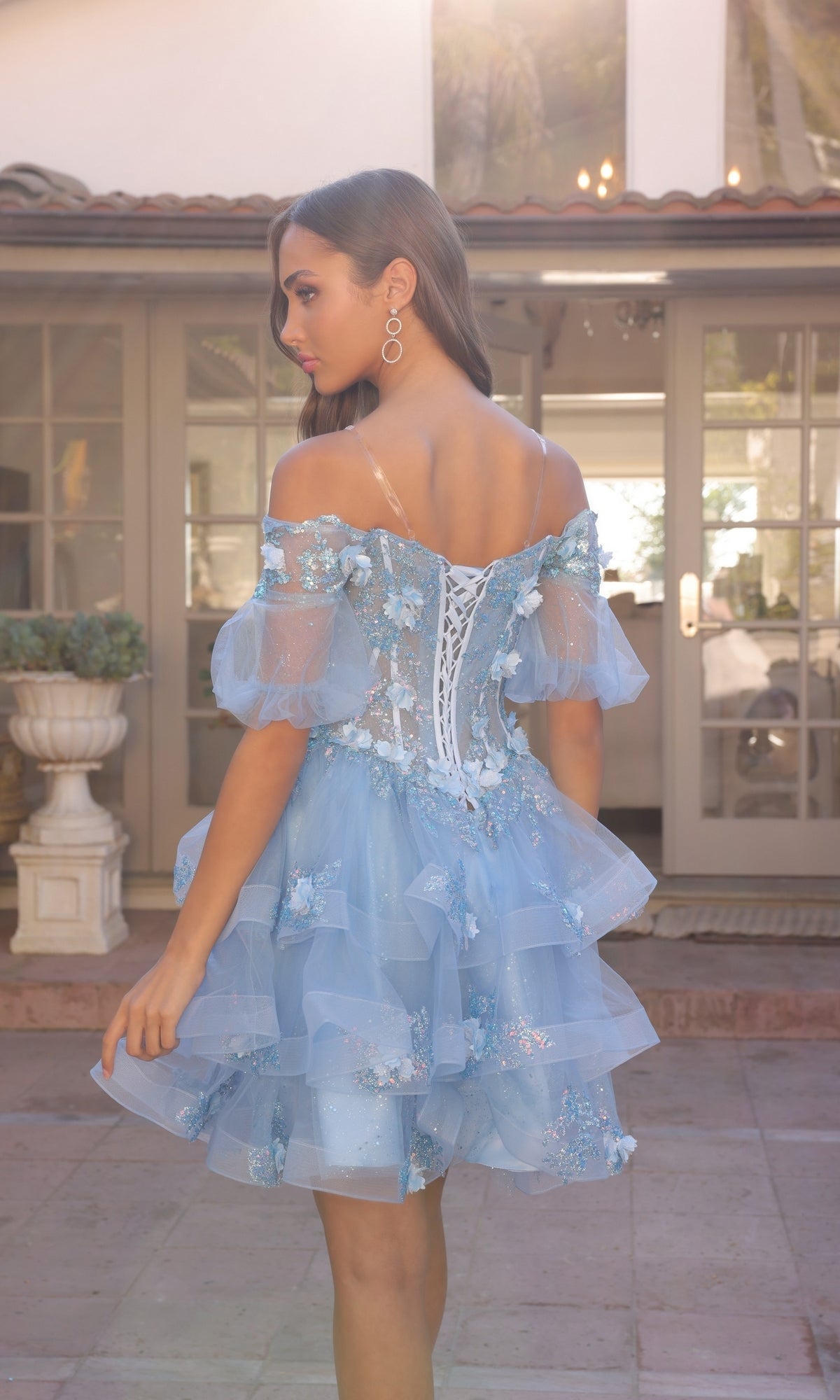 Elegante vestido de fiesta formal con falda desmontable H1360