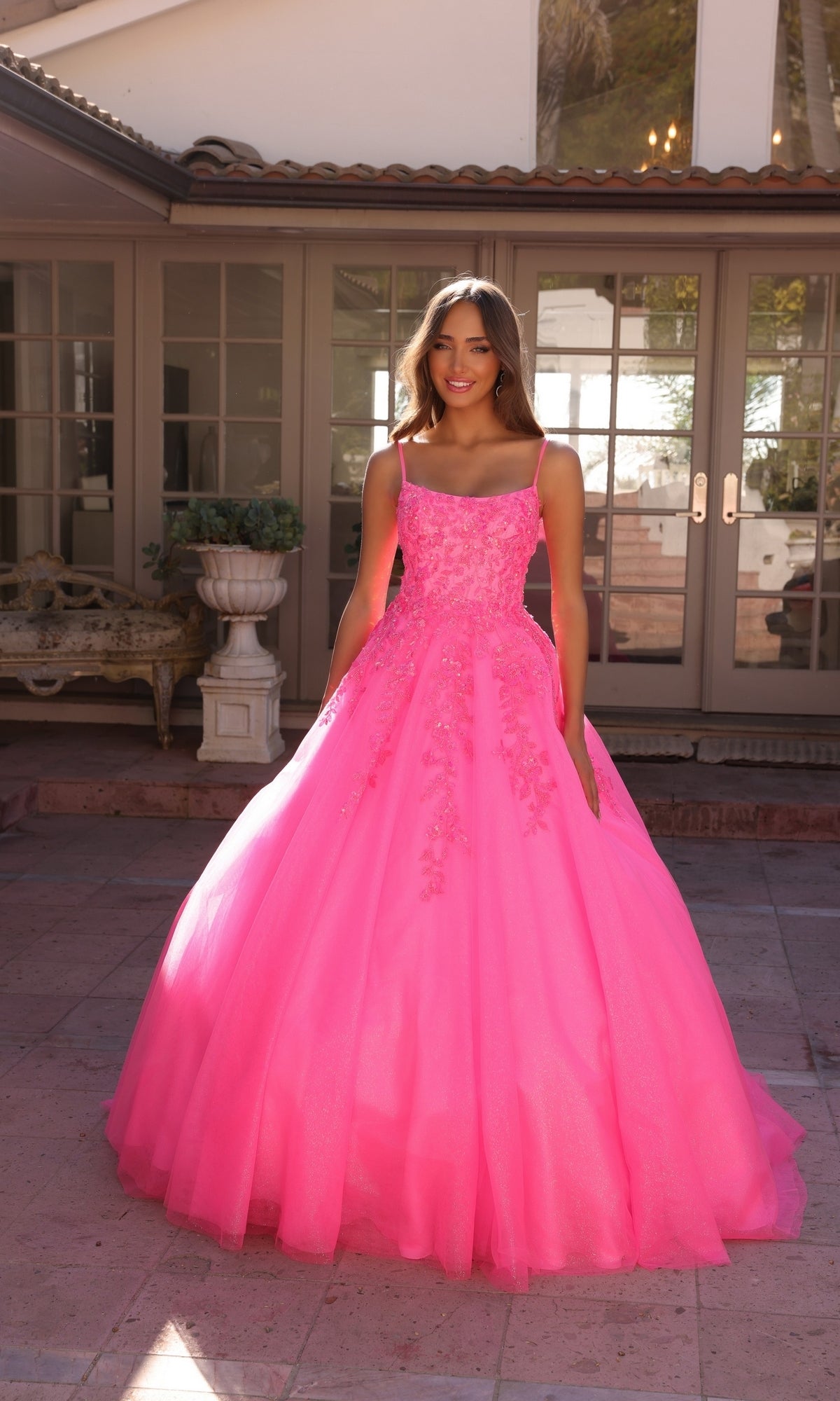 Off-the-Shoulder Lace-Up Long Prom Ball Gown | Nox Anabel H1352