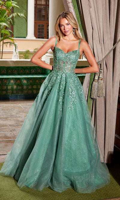 Nox Anabel H1682 Long Glitter Tulle Prom Dress