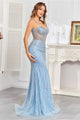 High Couture HC1006 Fitted Long Formal Beaded Corset Prom Gown