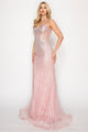 High Couture HC1006 Fitted Long Formal Beaded Corset Prom Gown