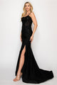 High Couture HC1007 Fitted Prom Long Formal Beaded Evening Gown