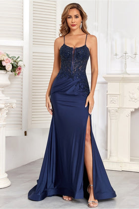 High Couture HC1007 Fitted Prom Long Formal Beaded Evening Gown