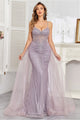 Prom Dresses Prom Fitted Long Formal Beaded Overskirt Evening Gown Lavender
