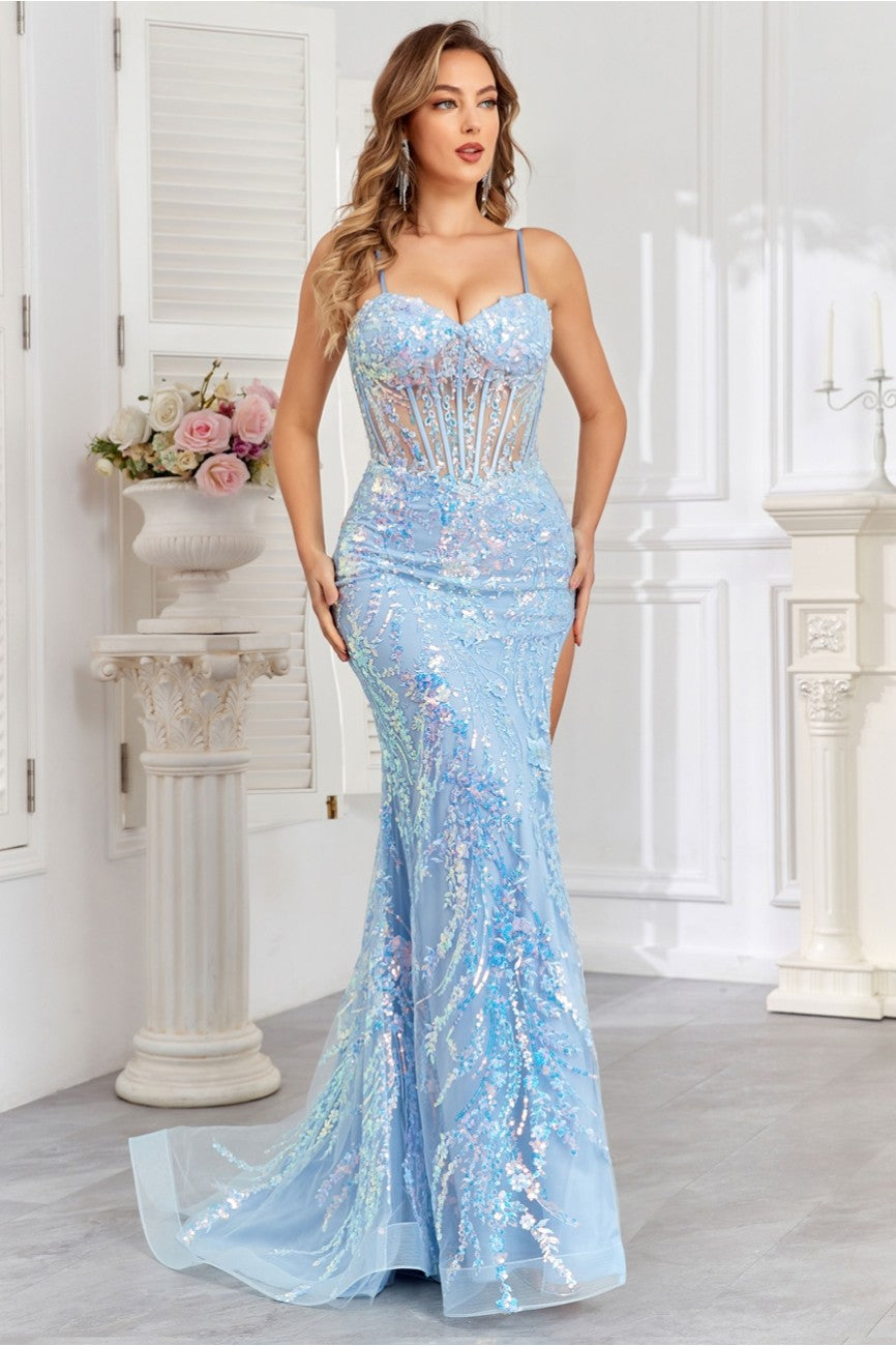 High Couture HC1011 Fitted Long Formal Sequin Prom Dress | High Couture High Couture HC1011 Fitted Long Formal Sequin Prom Dress | High Couture