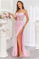 High Couture HC1011 Fitted Long Formal Sequin Prom Dress