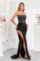 High Couture HC1014 Beaded Corset Long Formal Fitted Prom Dress