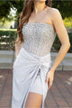 High Couture HC1015 Prom Long Fitted Formal Beaded Evening Dress