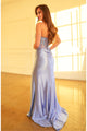 High Couture HC1021 Long Slit Formal Pleated Prom Dress