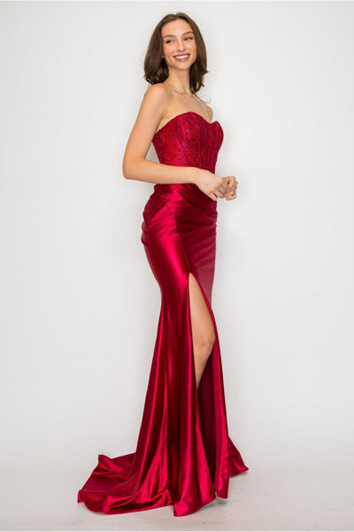 High Couture HC1023 Prom Long Formal Evening Lace Dress