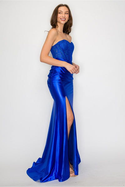 High Couture HC1023 Prom Long Formal Evening Lace Dress