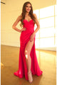 Prom Dresses Prom Formal Fitted Long Slit Dress Red
