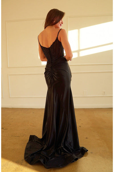 High Couture HC1027 Pleated Long Formal Prom Dress