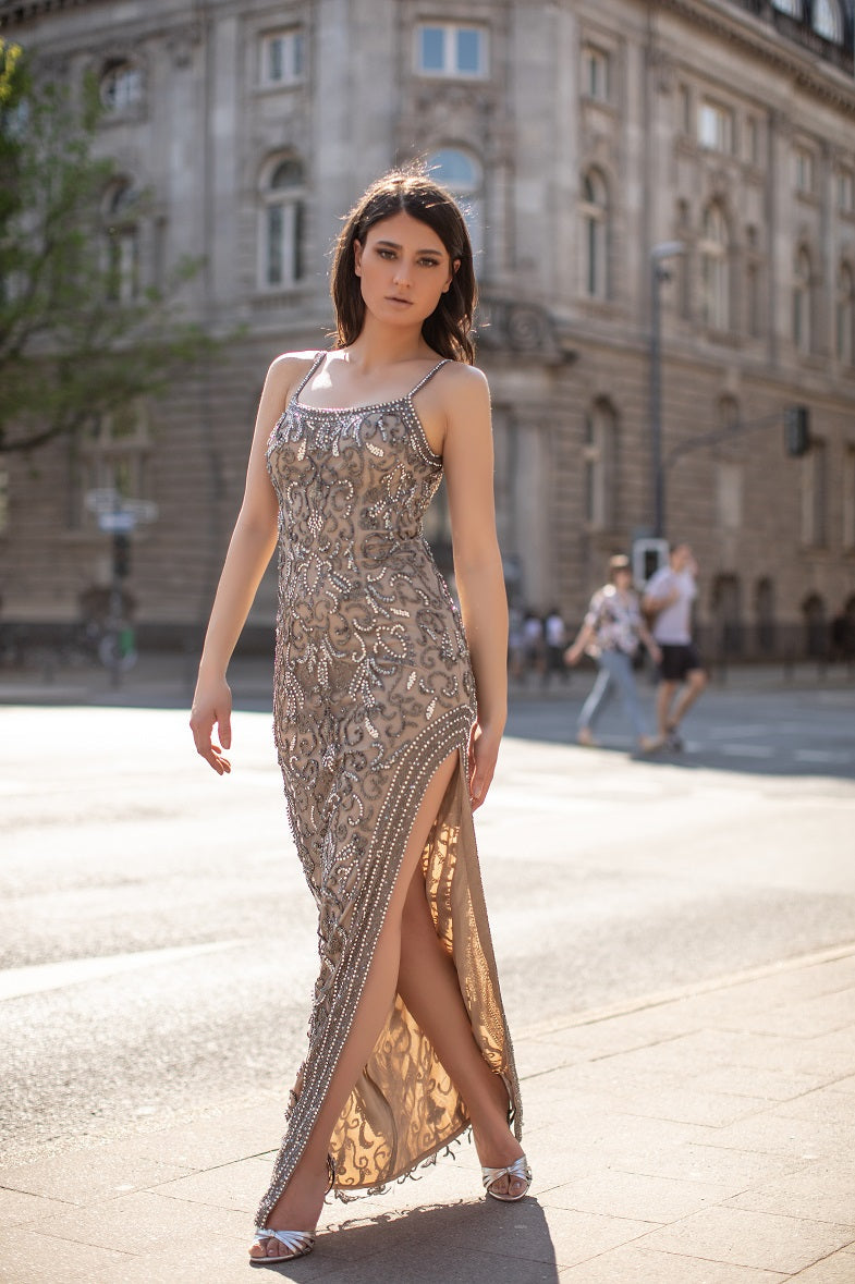 Chic and Holland Grey On Blush Dress