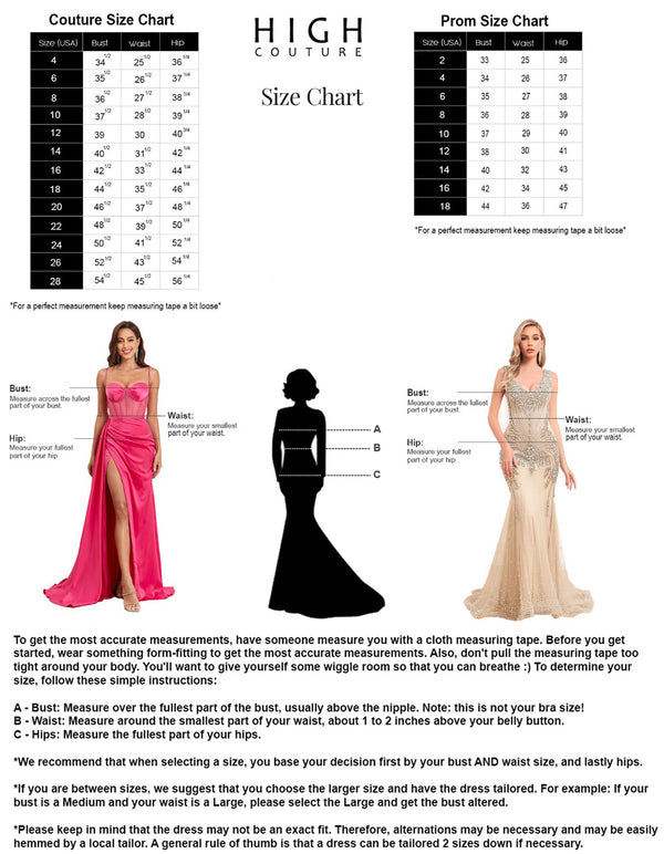 High Couture Size Chart