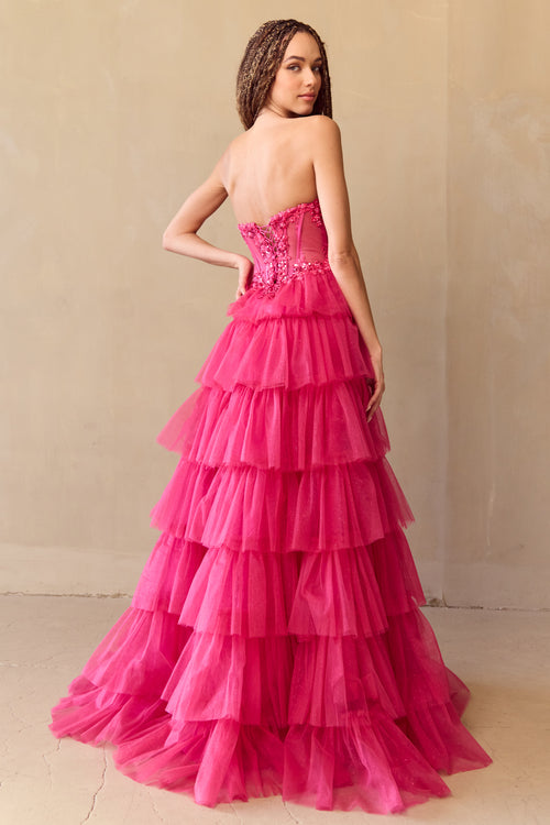 Formal Dress Sweetheart Beaded Sequin Prom Gown By Amelia Couture 9053