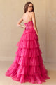 Vestido formal de fiesta con escote corazón y lentejuelas de Amelia Couture 9053