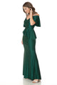 Bridesmaid Dress V-Neck Ruffled Sleeve Evening Dress By Lenovia 5282