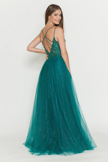 Hunter Green Wedding Guest Dress Black Tie Formal Gown Plus Size 8183