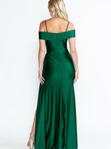 Formal Dress Off The Shoulder Pleated Ruched Prom Gown By Lenovia 5320