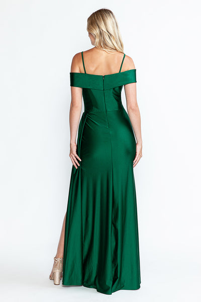 Formal Dress Off The Shoulder Pleated Ruched Prom Gown By Lenovia 5320-New Collection