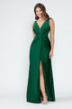 Vestido de dama de honor con escote en V, corte imperio y fruncido, de Lenovia 5319 (Nueva colección)