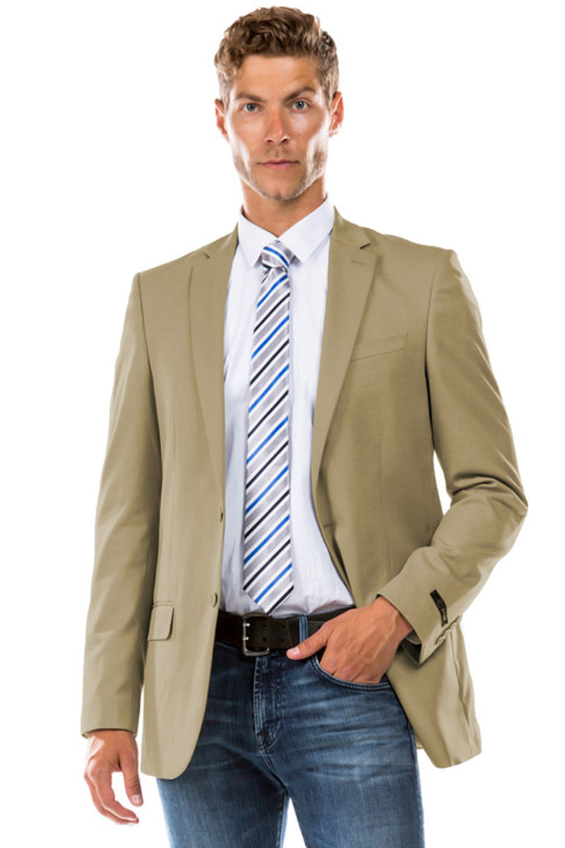 Traje de diseñador para hombre con chaqueta independiente en color tostado