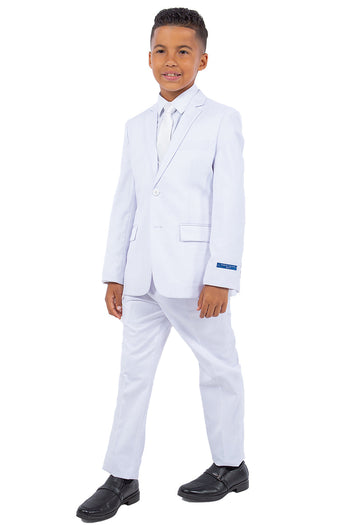 Boys Suit Perry Ellis Vested Boy's Wedding Suit in White