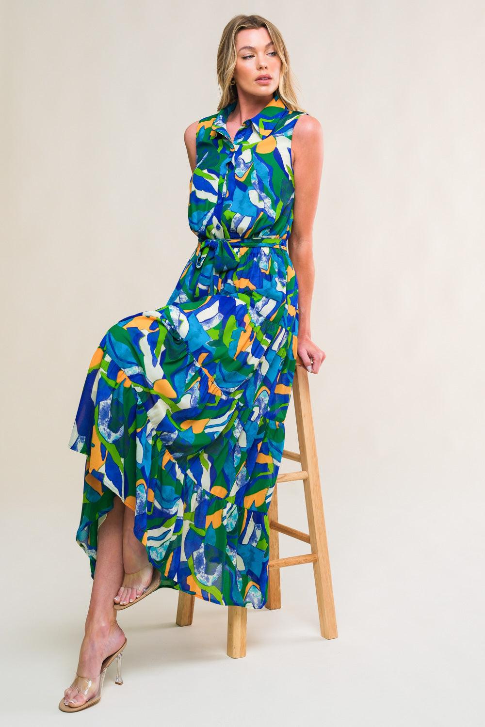 Flying Tomato BLUE GREEN DRESSES