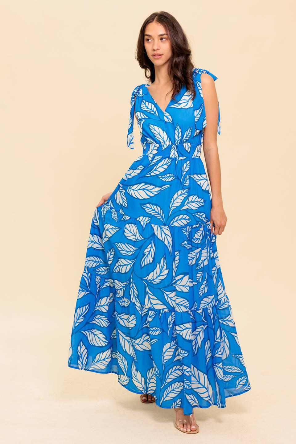 Flying Tomato BLUE/IVORY DRESSES