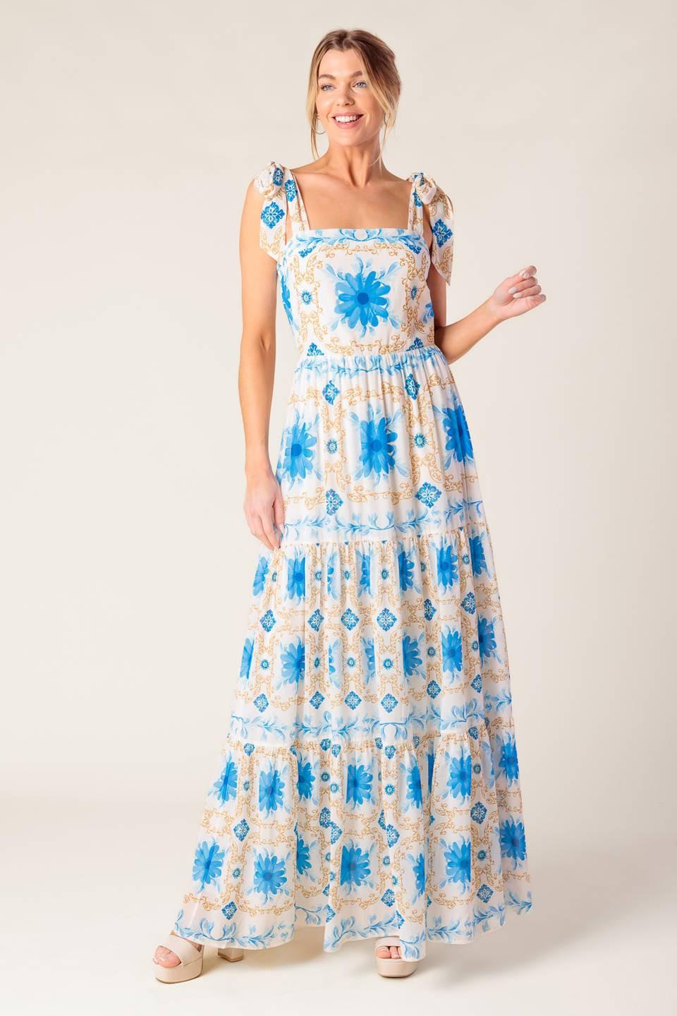 Flying Tomato IVORY BLUE DRESSES