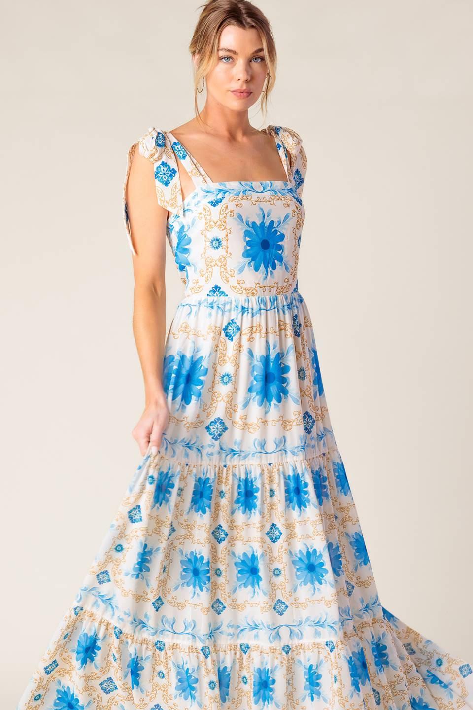 Flying Tomato IVORY BLUE DRESSES