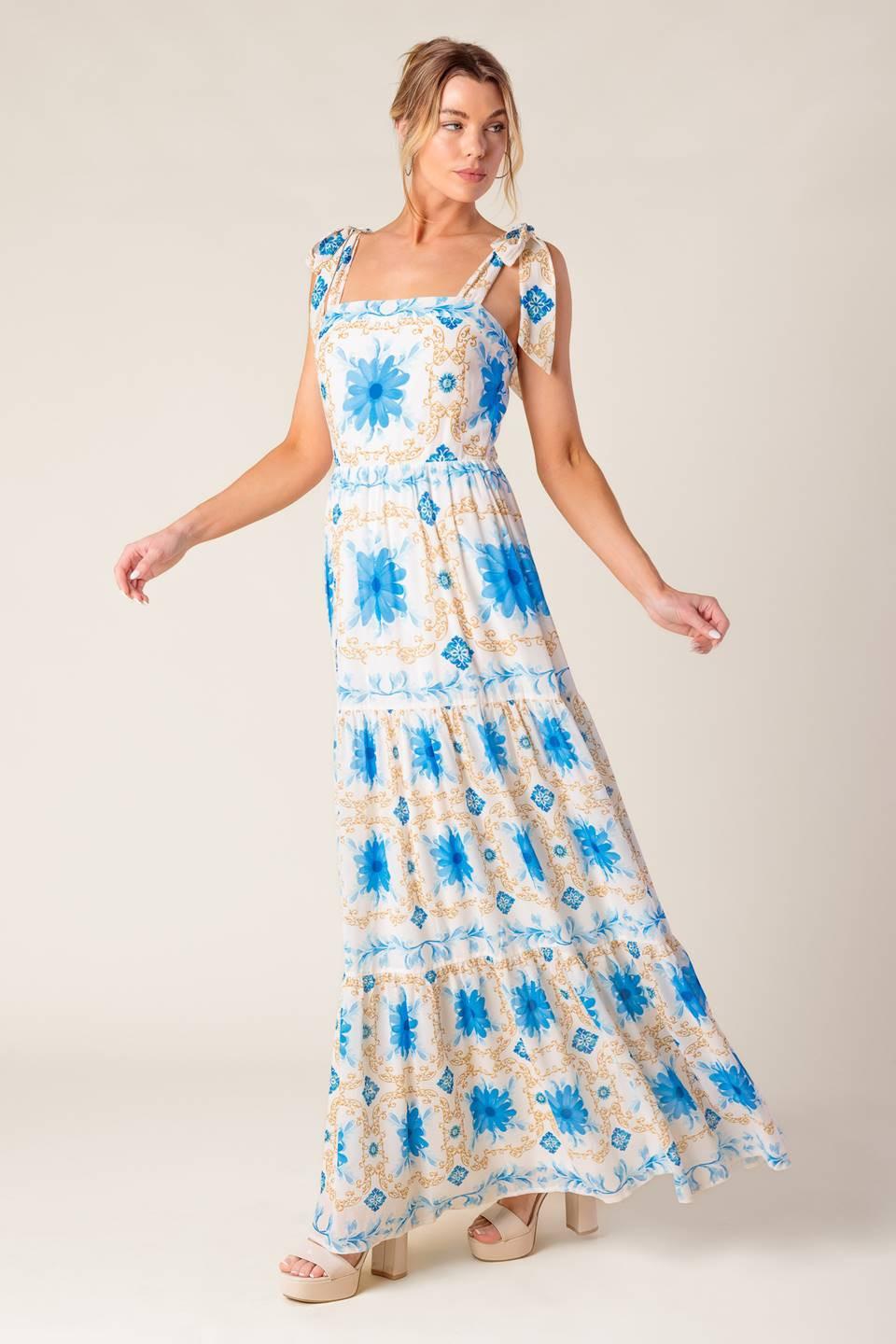 Flying Tomato IVORY BLUE DRESSES