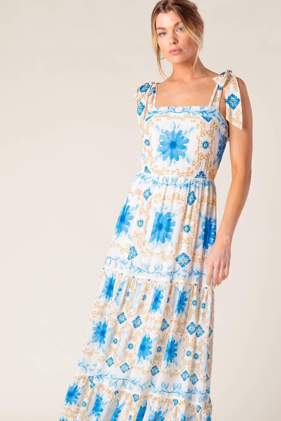 Flying Tomato IVORY BLUE DRESSES