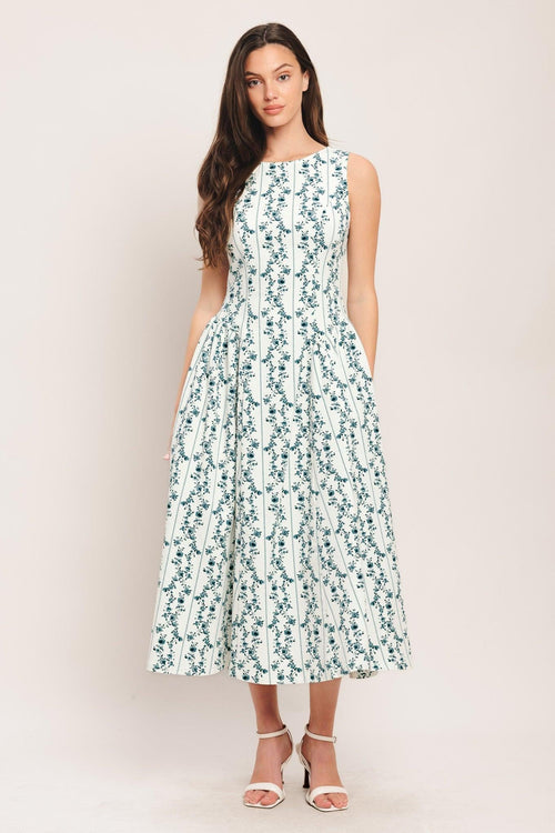 Flying Tomato WHITE/BLUE DRESSES