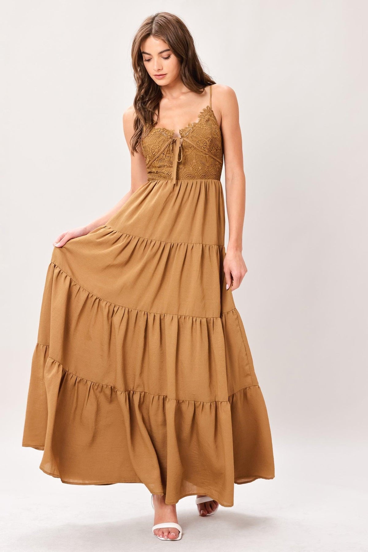 Flying Tomato BROWN DRESSES